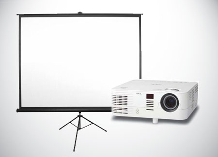 Projector-Rental-With-Screen- NEC