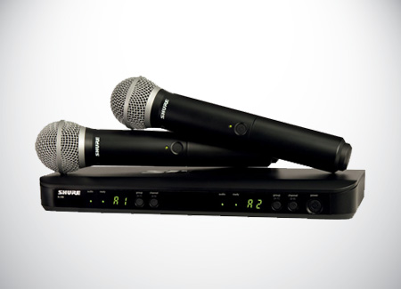 Equipment-Rental-Sure-Wireless-Microphones-BLX288A-SM58