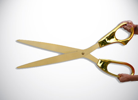 Gold Ribbon Cutting Ceremony Scissors