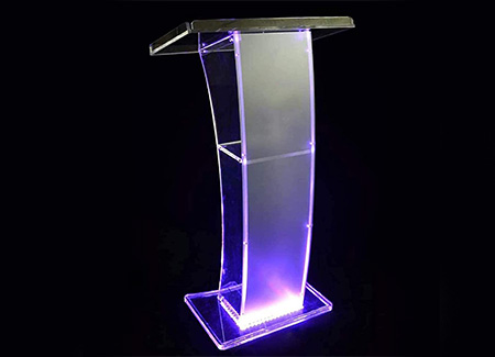 Transparent Acrylic Rostrum with LED Light